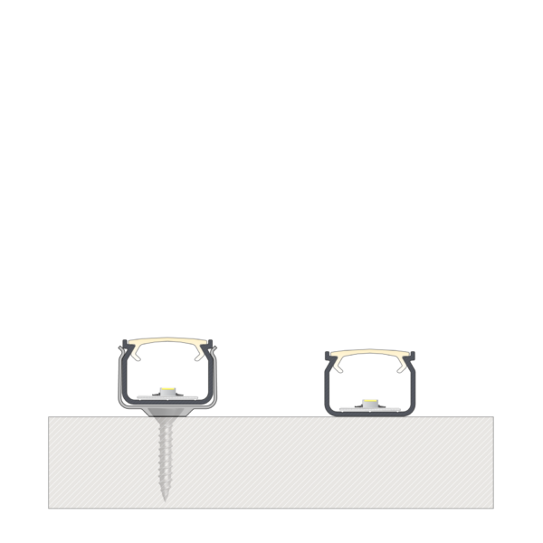 ll_38_0851_20_3 Perfíl Aluminio KIMERA-"HOM" Anodizado Negro con Difusor Opal , Tapones y Clips Sujección 2,02M