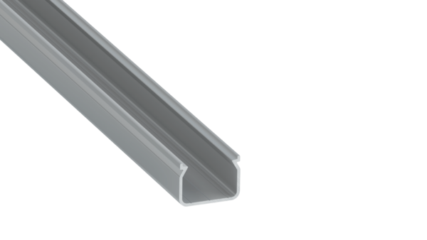 ll_38_0880_20_0 Perfíl Aluminio KIMERA-"HOM" Anodizado Plata con Difusor Opal , Tapones y Clips Sujección 2,02M