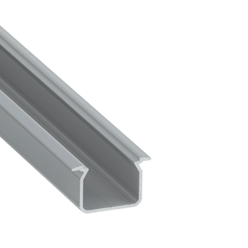 ll_38_1000_20_0 Perfíl Aluminio KIMERA-"UHRE" Anodizado Plata con Difusor Opal , Tapones y Clips Sujección 2,02M