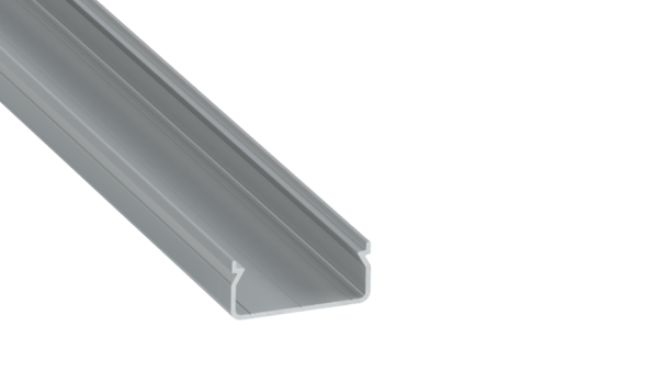 ll_38_1120_20_0 Perfíl Aluminio KIMERA-"EGEN" Anodizado Plata con Difusor Opal , Tapones y Clips Sujección 2,02M