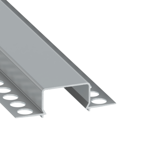 Perfíl Aluminio KIMERA-"HORST" Anodizado Plata con Difusor Opal , Tapones y Clips Sujección 2,02M