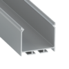 ll_38_1480_20_0 Perfíl Aluminio KIMERA-"NORS" Anodizado Plata con Difusor Opal , Tapones y Clips Sujección 2,02M