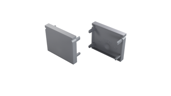 ll_38_1480_20_2 Perfíl Aluminio KIMERA-"NORS" Anodizado Plata con Difusor Opal , Tapones y Clips Sujección 2,02M