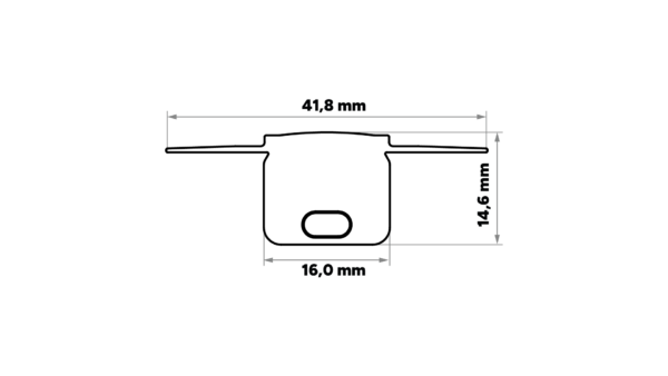 ll_38_1571_20_2 Perfíl Aluminio KIMERA-"MOSSO" Anodizado Negro con Difusor Opal , Tapones y Clips Sujección 2,02M