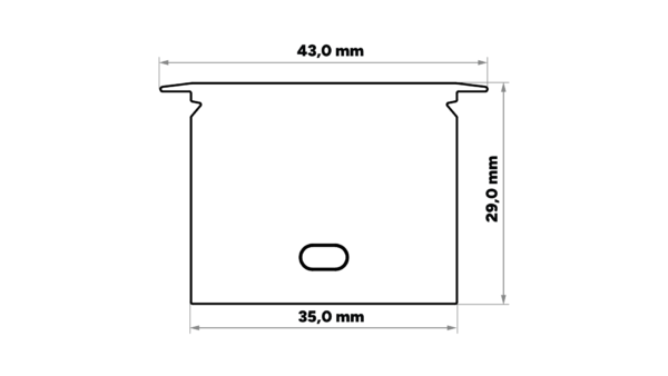 ll_38_1691_20_3 Perfíl Aluminio KIMERA-"HEDE" Anodizado Negro con Difusor Opal , Tapones y Clips Sujección 2,02M