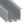 ll_38_1720_20_0 Perfíl Aluminio KIMERA-"HEDE" Anodizado Plata con Difusor Opal , Tapones y Clips Sujección 2,02M