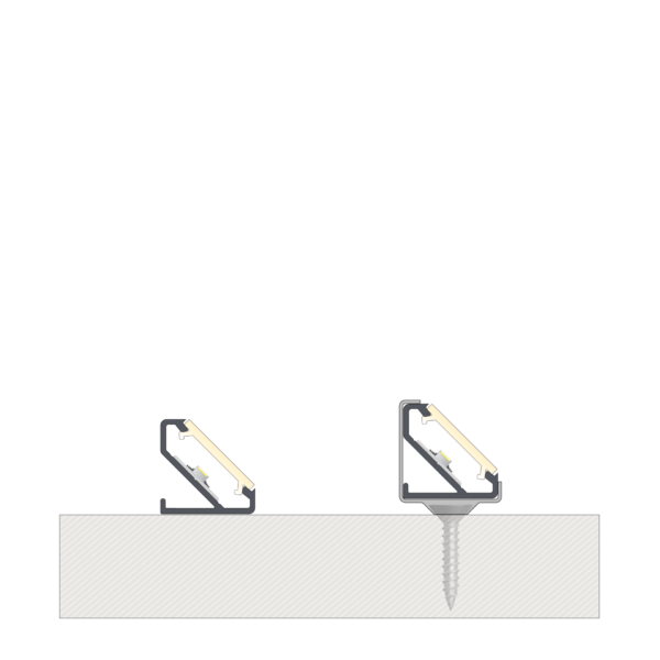 ll_38_2171_20_2 Perfíl Aluminio KIMERA-"BARDE" Anodizado Negro con Difusor Opal , Tapones y Clips Sujección 2,02M