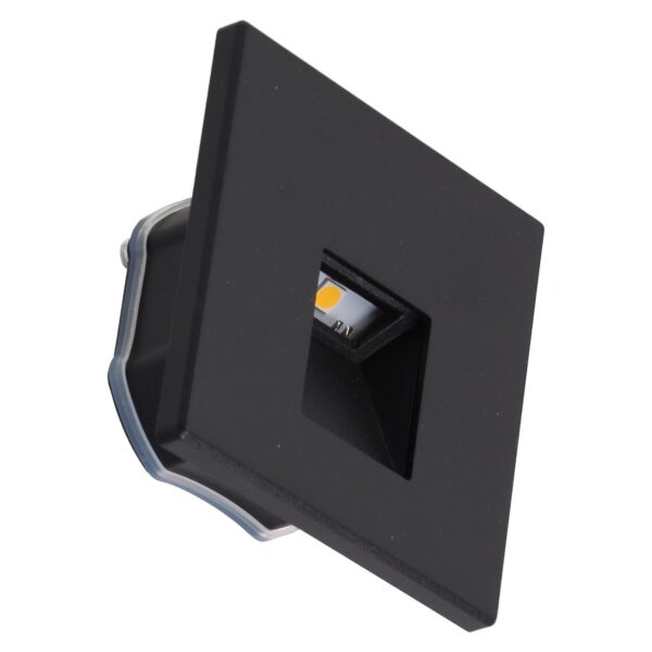 [LM-SGN-S80SQ] Foco de LED Empotrable para Escaleras Frontal Magnético 3W IP65 3000ºK - Negro