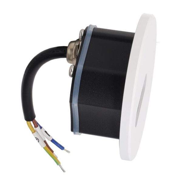 [LUM-SGN-R80RW] Foco de LED Empotrable para Escaleras Frontal Magnético 3W IP65 3000ºK - Blanco