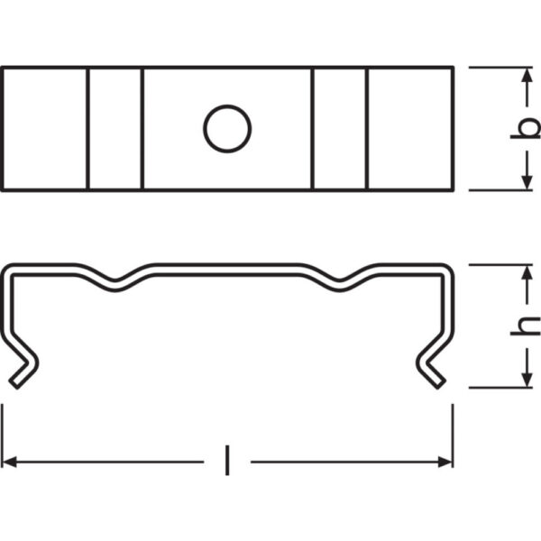 [LVE-4058075276659] Ledvance Clip Perfíl Ancho Tiras LED -PW02/MB Pack 2