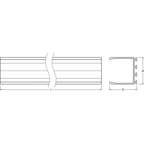 [LVE-4058075278165] Ledvance Perfíl Ancho Tiras LED -PW03/U/26X26/14/1 1M