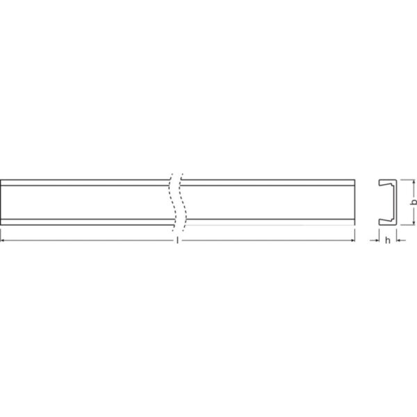 [LVE-4058075278226] Ledvance Perfíl Plano Tiras LED -PF02/U/16X5/10/1 1M