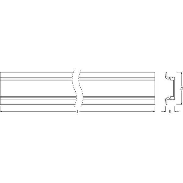 [LVE-4058075278257] Ledvance Perfíl Plano Tiras LED -PF03/UW/25X7/12/1 1M