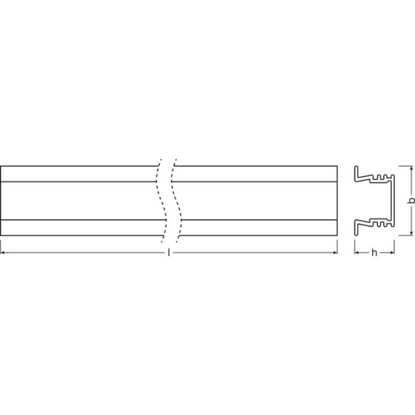 [LVE-4058075401655] Ledvance Perfíl Medio Tiras LED -PM01/UW/21,5X12/10/2 2M