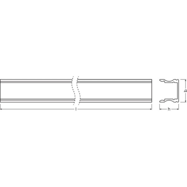[LVE-4058075401778] Ledvance Perfíl Medio Tiras LED -PM05/U/17,5X14,5/10/2 2M