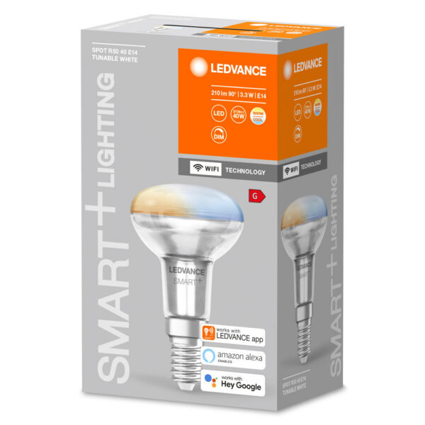 [LVE-4058075609518] Ledvance "SMART" Bombilla LED  E14 3,3W 210Lm 2700…6500K 45º  Regulable - CCT