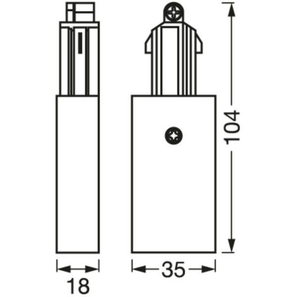 [LVE-4058075763982] Accesorio Foco de Carril LED Ledvance Conector RED