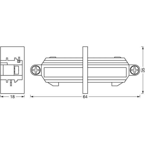 [LVE-4058075764002] Accesorio Foco de Carril LED Ledvance Conector Lineal