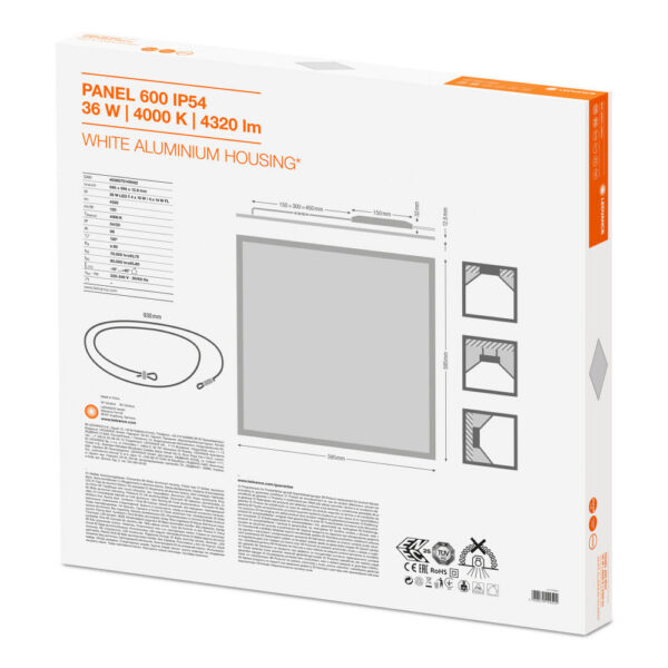 [LVE-4099854082887] Panel LED LEDVANCE 36W 4320Lm 4000K 120 ° IP54/IP20 [LVE-4058075149502]