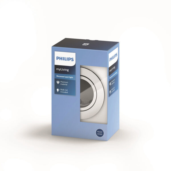 ph_8718696160855_2 Aro Empotrable Philips Donegal Circular Cromado GU10 - Sin Bombilla