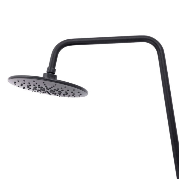 Conjunto Ducha Latón/Zinc - Acero Inoxidable- ABS, Negro, Agua Caliente-Fría, Monomando [QLI-FA-3019]