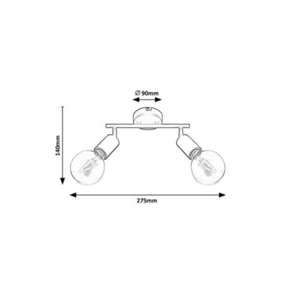 Foco Spot RABALUX "Lamar" 2xE27 IP20 [RAB-3987]