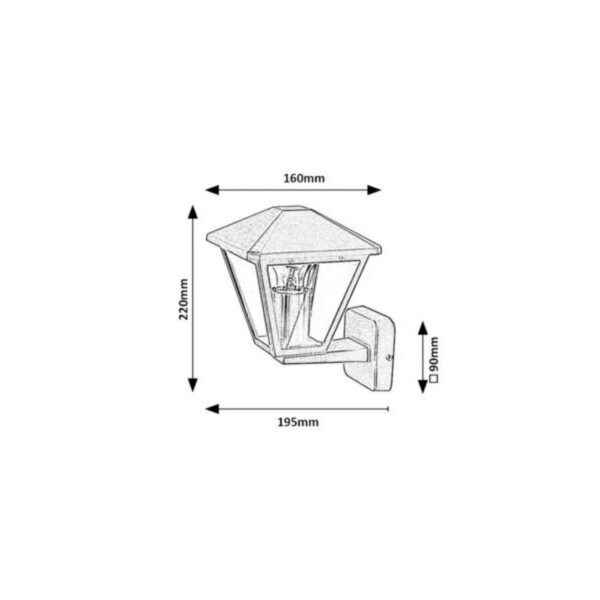 Aplique Exterior RABALUX "Paravento" 1xE27 IP44 [RAB-7146]