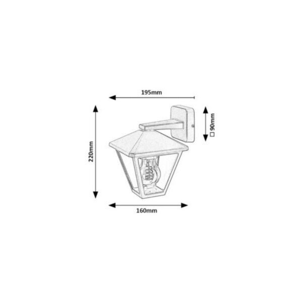 Aplique Exterior RABALUX "Paravento" 1xE27 IP44 [RAB-7147]