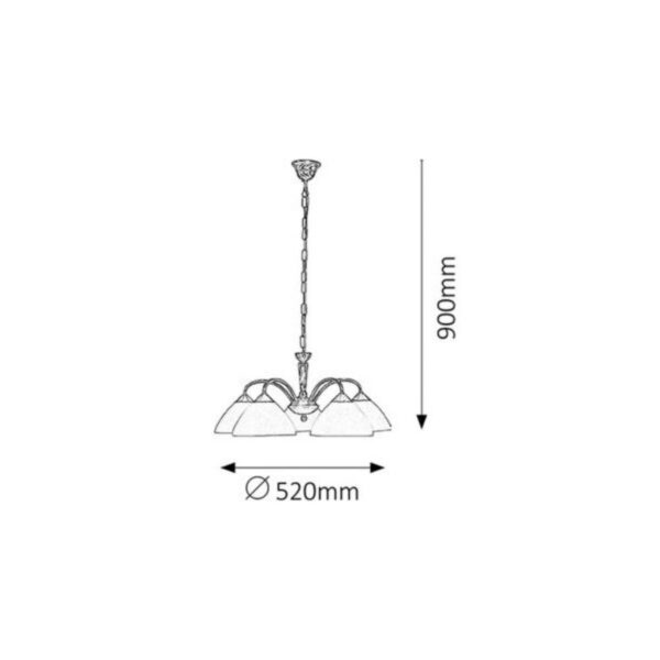 Lámpara Colgante RABALUX "Regina" 5xE14 IP20 [RAB-8175]
