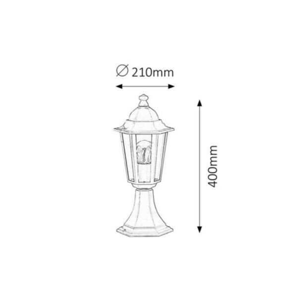 Lámpara de Suelo Exterior RABALUX "Velence" 1xE27 IP43 [RAB-8205]