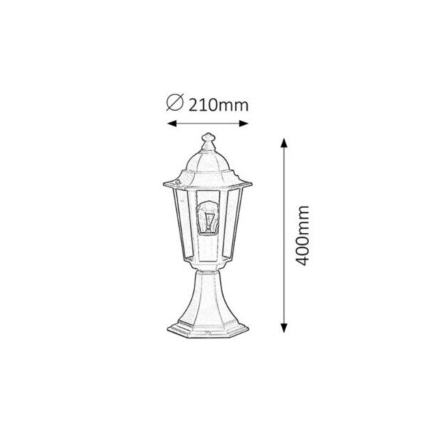 Lámpara de Suelo Exterior RABALUX "Velence" 1xE27 IP43 [RAB-8205]