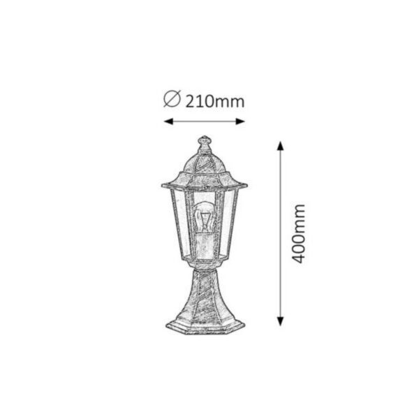 Lámpara de Suelo Exterior RABALUX "Velence" 1xE27 IP43 [RAB-8205]