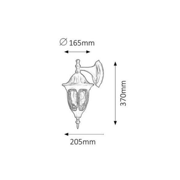 Aplique Exterior RABALUX "Milano" 1xE27 IP43 [RAB-8341]