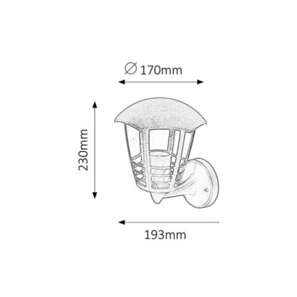 Aplique Exterior RABALUX "Marseille" 1xE27 IP44 [RAB-8618]