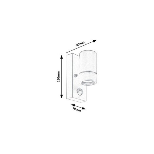 Aplique Exterior RABALUX "Medina" 1xGU10 Sensor IP44 [RAB-8834]