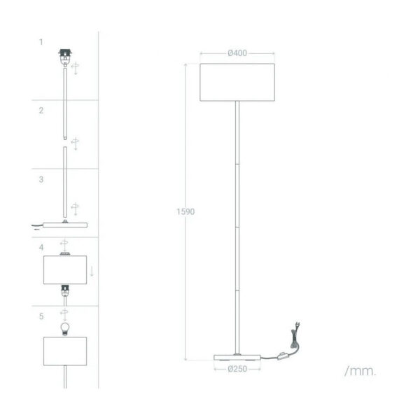 Lámpara de Suelo "Puducherry" [SKD-F1006]