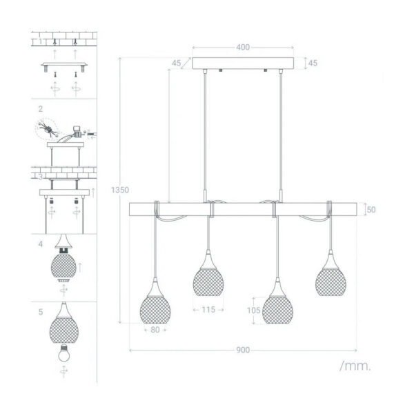 Lámpara Colgante "Paradise" [SKD-P80001]