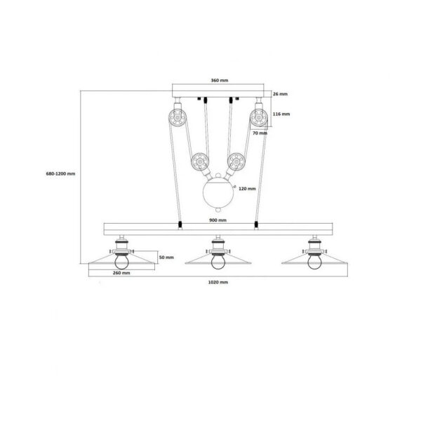 Lámpara Colgante "Burnaby" [SKD-P80008]
