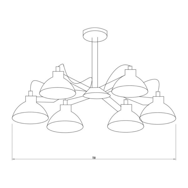 Lámpara Colgante "Bratsk" [SKD-P80014]