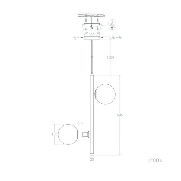 Lámpara Colgante "Pali" [SKD-P80032]