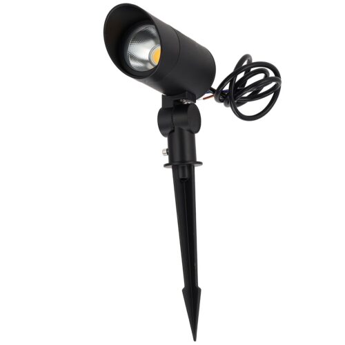 Foco Led con Pincho Jardín 18W 60º IP65 3000ºK Acabado Negro