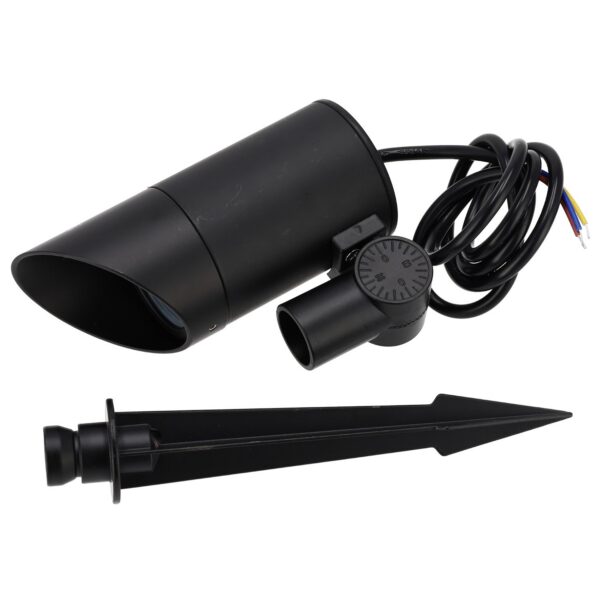 Foco Led con Pincho Jardín 18W 60º IP65 3000ºK Acabado Negro