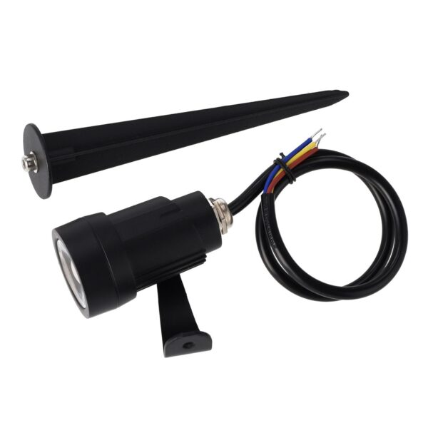 Foco Led con Pincho Jardín 5W 60º IP65 3000ºK Acabado Negro