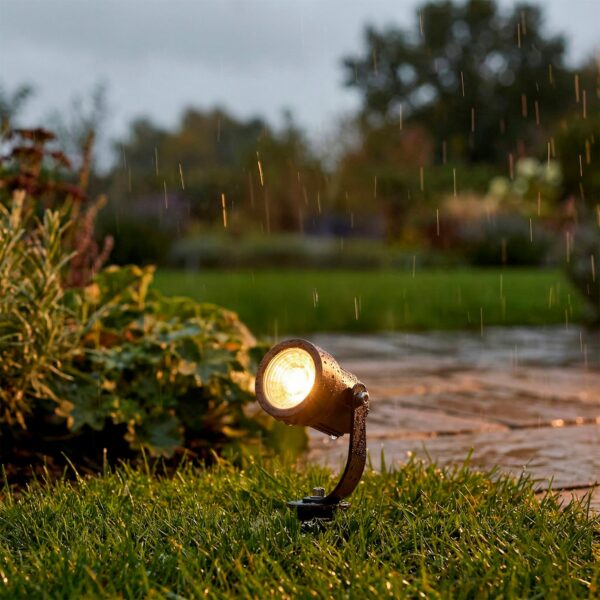 Foco Led con Pincho Jardín 5W 60º IP65 3000ºK Acabado Negro