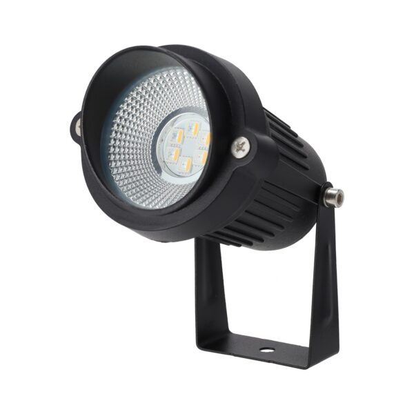 Foco Led con Pincho Jardín 5W 60º IP65 RGBW Acabado Negro con Mando a Distancia