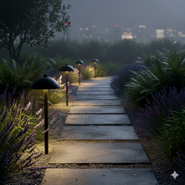 Baliza LED Exterior  "Sarh" 70Cm 7W 220VAC 3000ºK Negro