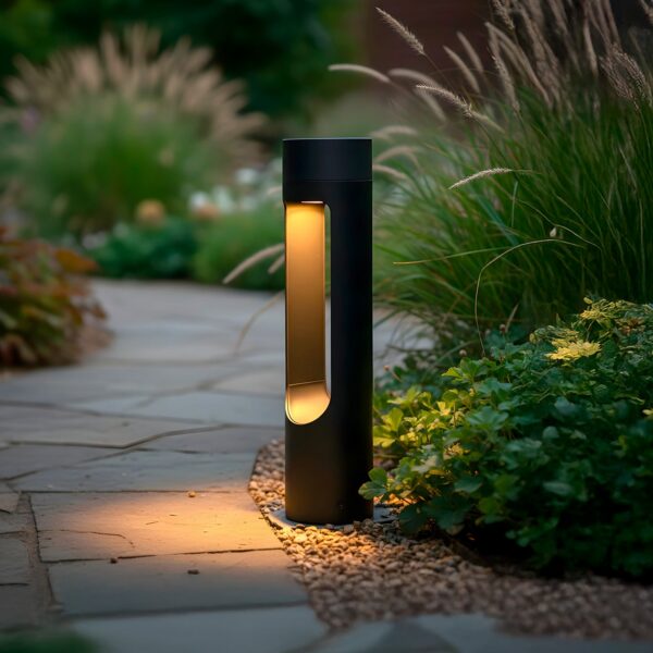 Baliza LED Exterior  "Corona" 40Cm 10W 220VAC 3000ºK Negro