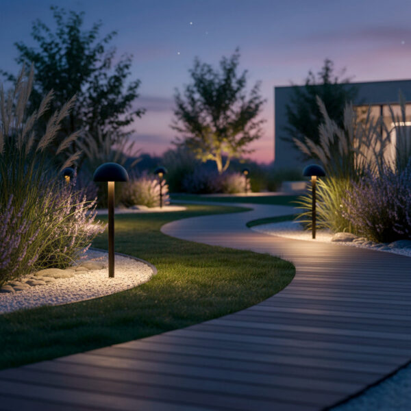 Baliza LED Exterior  "Ocala" 60Cm 12W 220VAC 3000ºK Negro