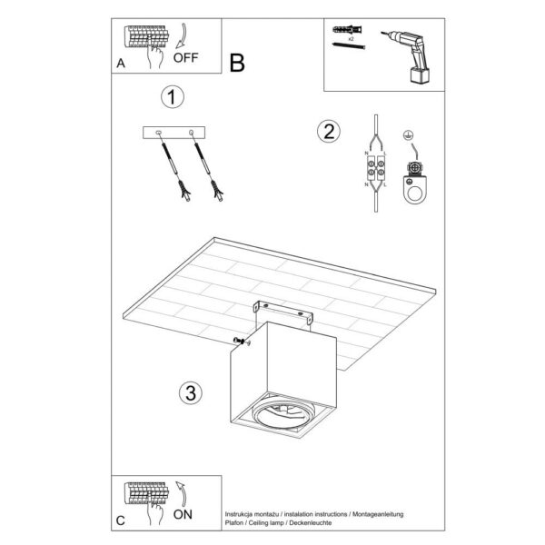 Lámpara de Techo "Valde"  [SOL-SL.0646]