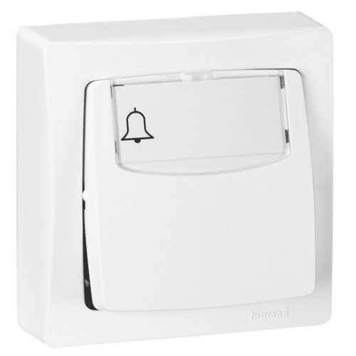 LEGRAND-Pulsador Portaetiquetas - Oteo - Monobloc - 6A - Blanco [SON-086009]